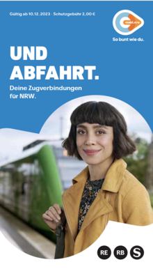Vorderseite NRW-Fahrplanbuch 2024