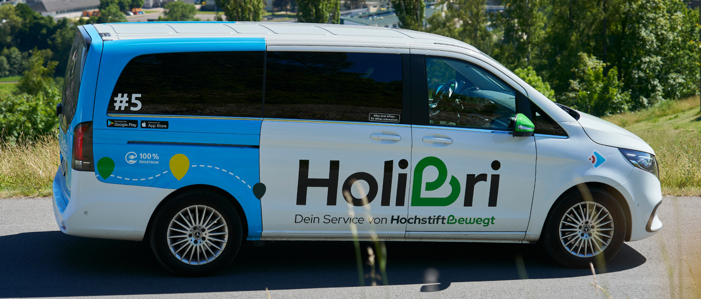 Fahrzeug des On-Demand-Verkehrs Holibri