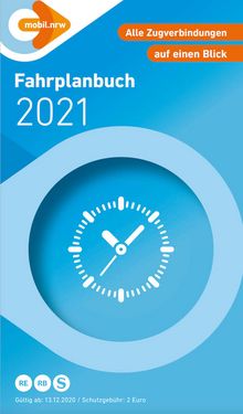 NRW-Fahrplanbuch 2020 Frontseite des NRW-Fahrplanbuch 2020